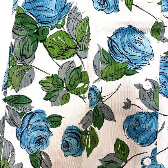 Vintage Floral Nightgown Medium Cottagecore Country Button Up Cotton Retro USA - Picture 6 of 7